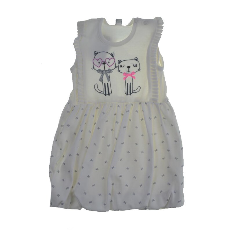 Rochita de vara pentru fete Bobas 3155, Crem, 74 cm