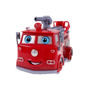 Masina de pompieri interactiva idealSTORE Bubble Fun, Echipata cu un tun mobil ce elibereaza bule, Functii sonore si luminoase si functia de evitare a obstacolelor Masina de pompieri interactiva idealSTORE Bubble Fun, Echipata cu un tun mobil ce elibereaza bule, Functii sonore si luminoase si functia de evitare a obstacolelor