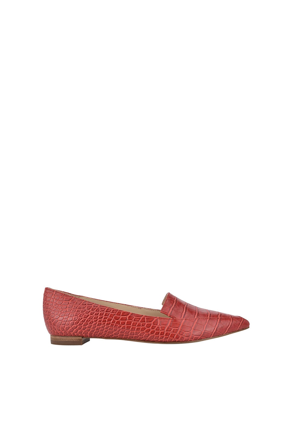 NINE WEST, Pantofi loafer cu varf ascutit si model piele de reptila Abay