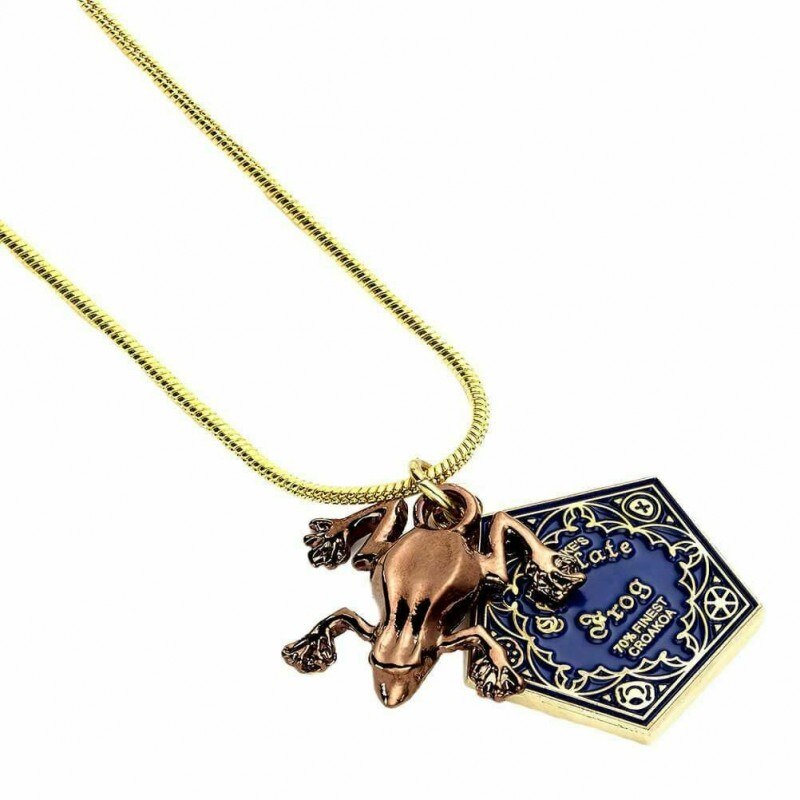 Lantisor Cu Pandantiv Harry Potter - Chocolate Frog , Placat Cu Argint, Argintiu