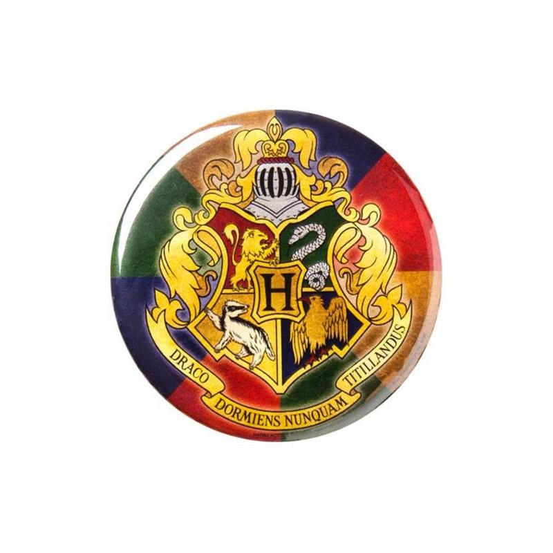 Insigna Harry Potter - Hogwarts , 4 cm, Multicolor