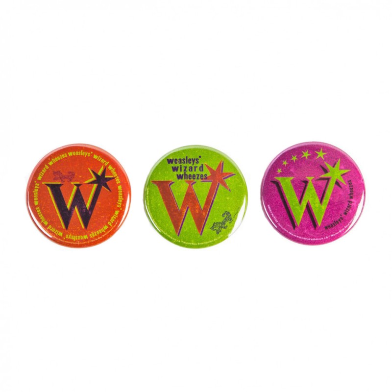 Set 3 Insigne Harry Potter - Weasley , 4 cm, Multicolor
