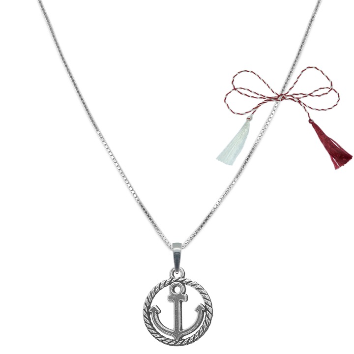 Martisor egyedi ezüst lánc medál Ancora 9596VEN370 Dras 45 cm ezüst