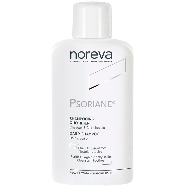 Sampon pentru utilizare zilnica Noreva Psoriane, impotriva descuamarii si a matretii uscate sau grase, 125 ml