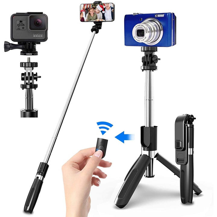 Селфи стик с блутут L02, Трипод, Монопод, Bluetooth , Selfie stick