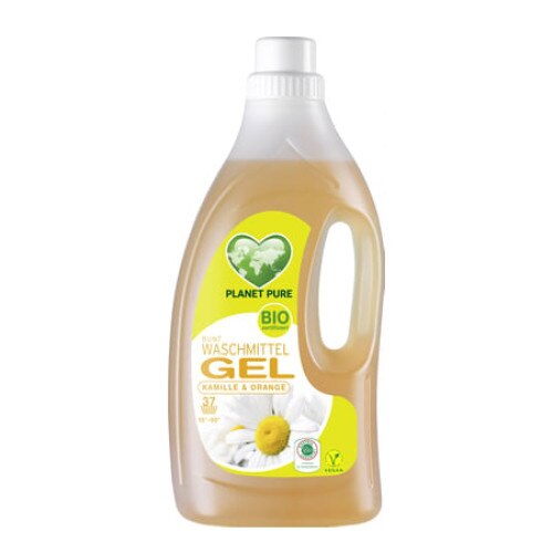 Detergent GEL bio de rufe colorate -musetel si portocale, Planet Pure, 1.5L