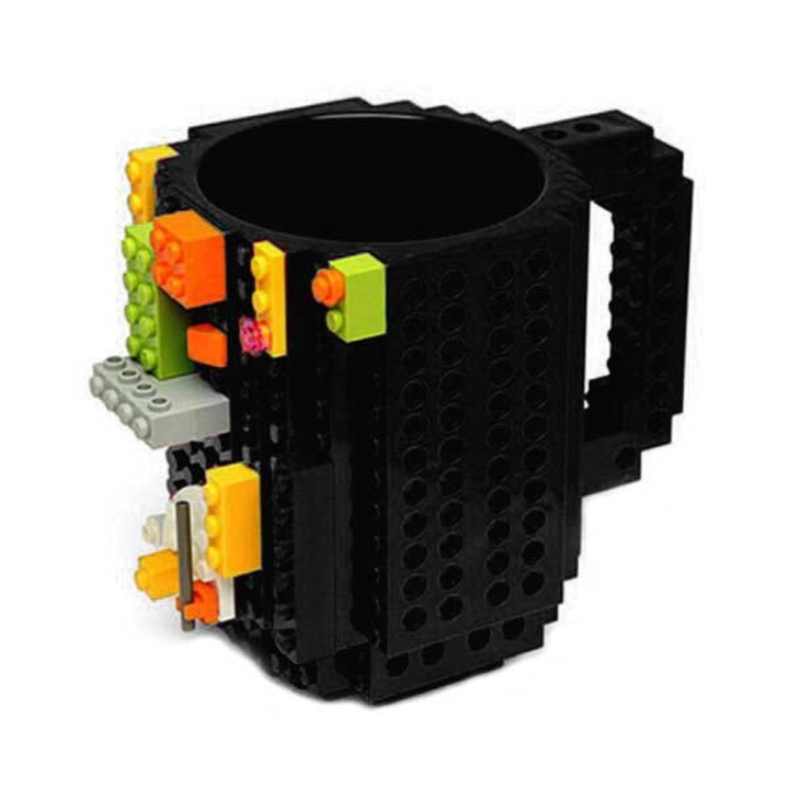 OEM bögre, lego dizájn, 350 ml, fekete