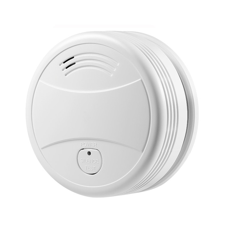 Senzor de fum LeeXo smart WiFi, pentru locuinta, spatii comerciale, birou, compatibil cu aplicatiile TuyaSmart si SmartLife