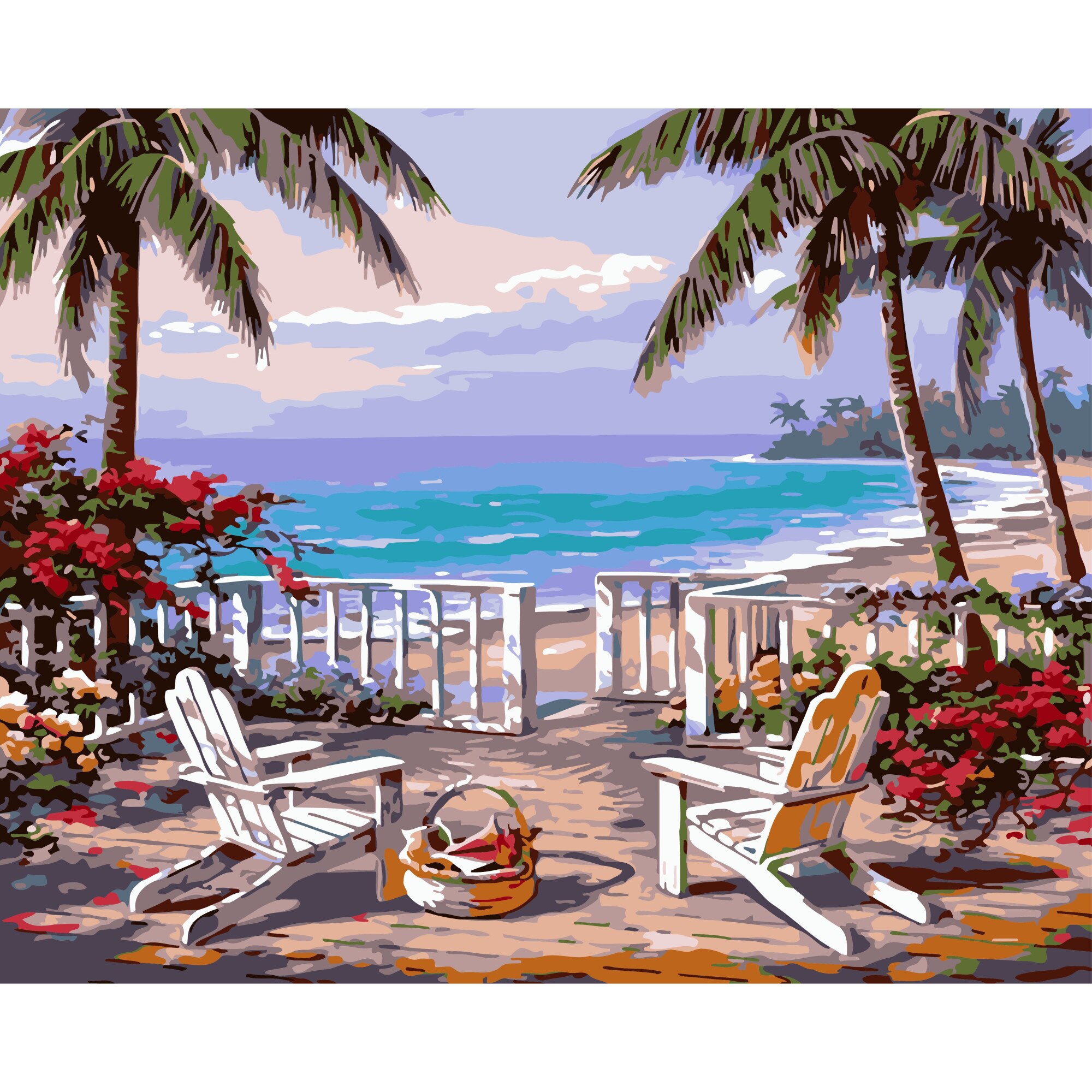 Set Pictura pe numere 90x120 cm, Panza din bumbac (PDP-1090), fara rama