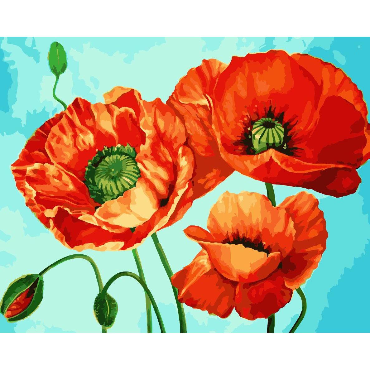 Set Pictura pe numere 70x90 cm, Panza din bumbac (PDP-1076), fara rama