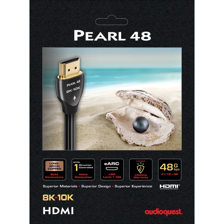 AudioQuest Pearl HDMI kábel, 2.1, 8K-10K, 48Gbps, 3m