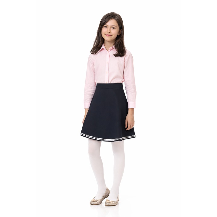 Fusta BE YOU, cu margine alba, Bleumarin