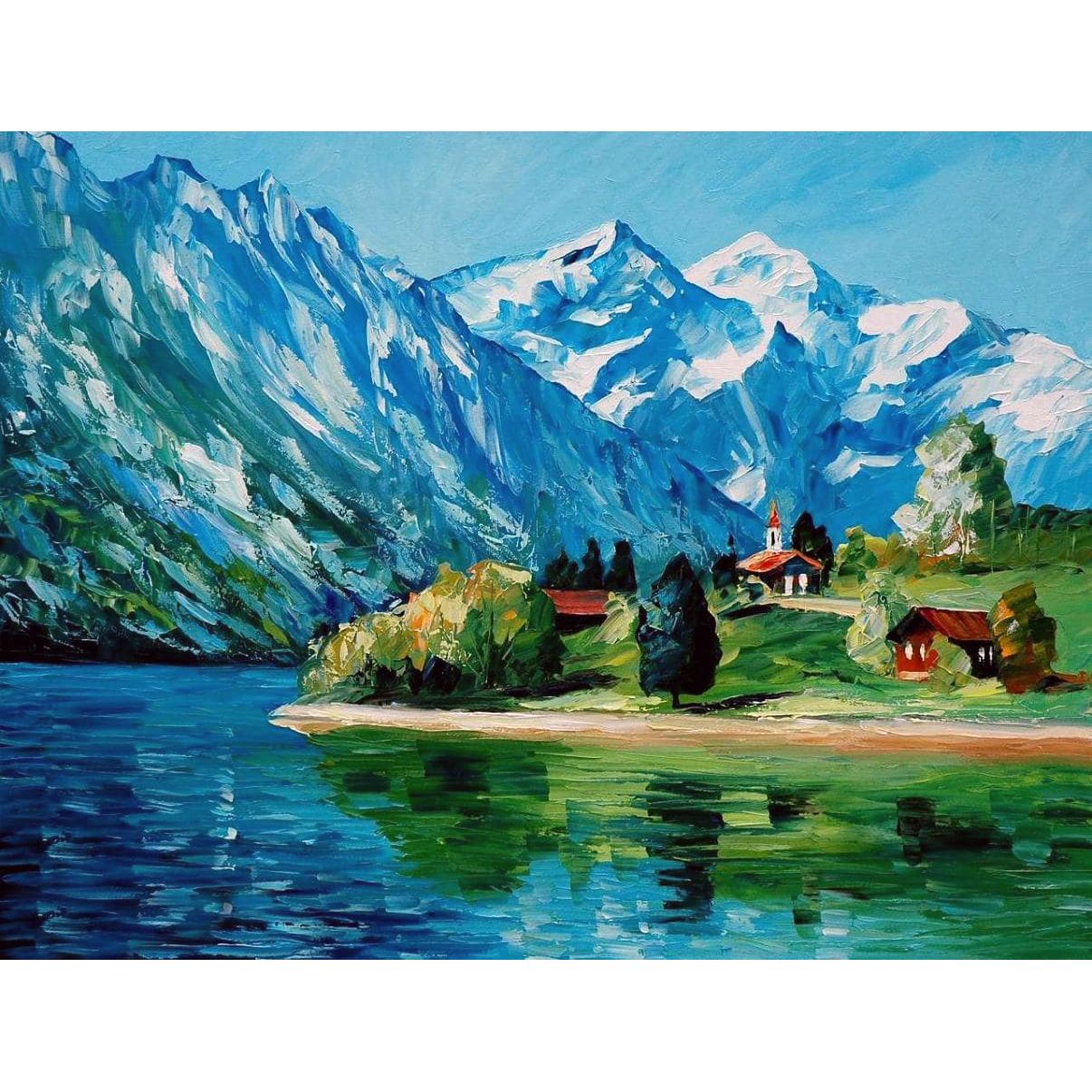 Set Pictura pe numere 70x90 cm, Panza din bumbac (PDP-1267), fara rama