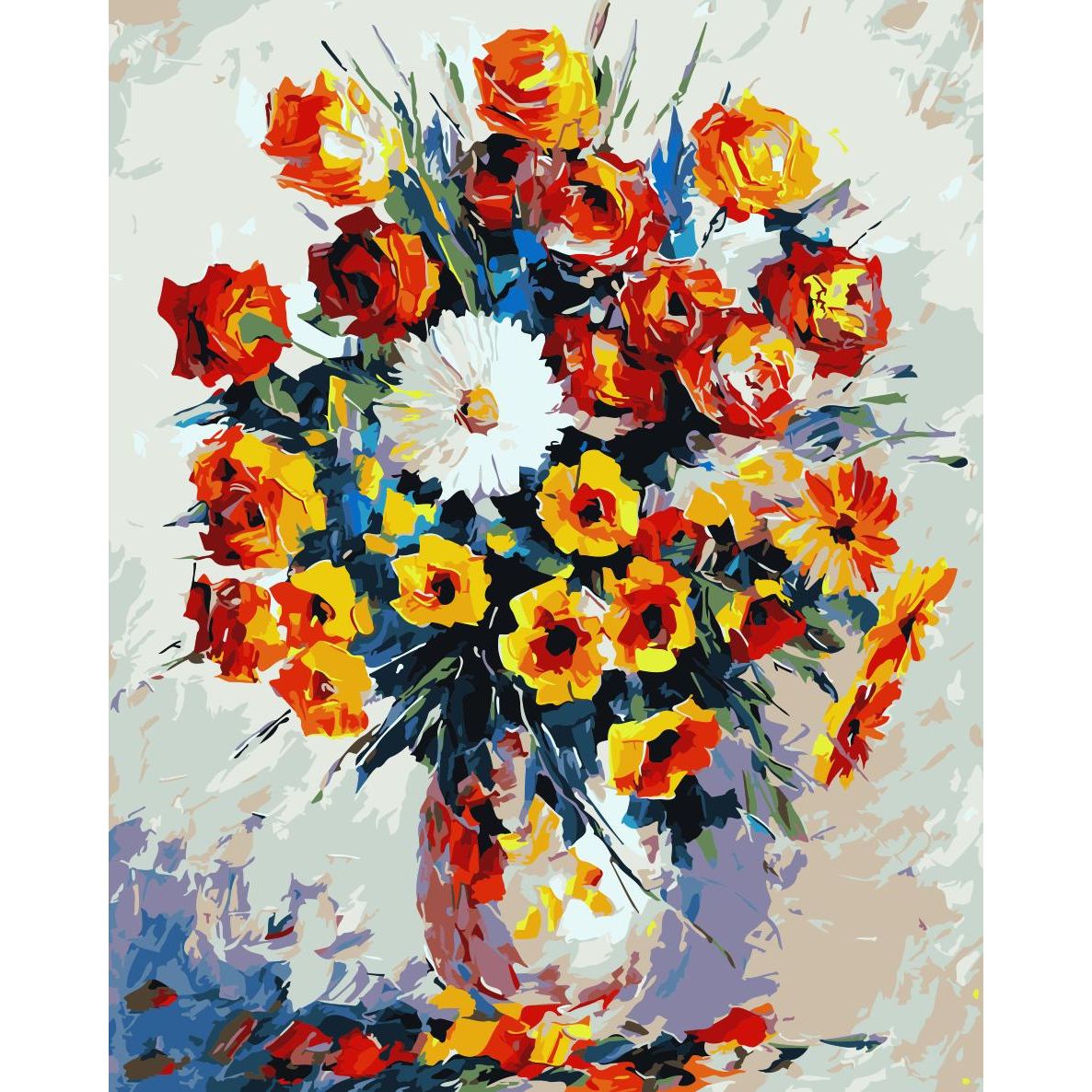Set Pictura pe numere 70x90 cm, Panza din bumbac (PDP-1240), fara rama