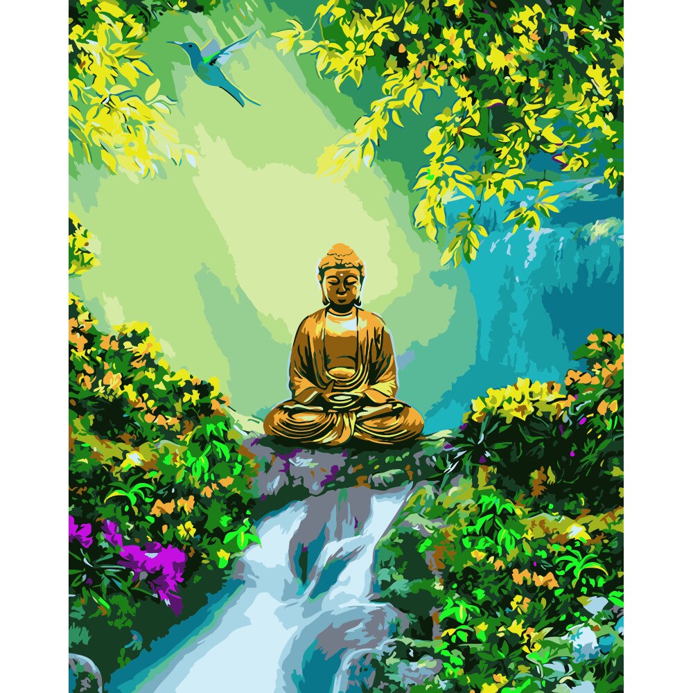 Set Pictura pe numere 70x90 cm, Panza din bumbac (PDP-1394), fara rama