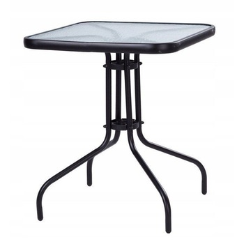 Masa patrata pentru terasa , cadru din otel si blat de sticla, diametru 60 cm Masa patrata pentru terasa , cadru din otel si blat de sticla, diametru 60 cm