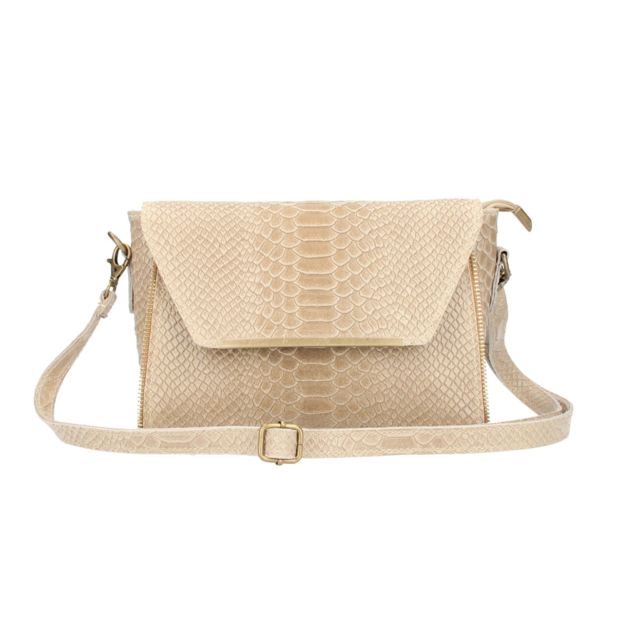 Geanta dama Delis Nita GT917, piele naturala, taupe