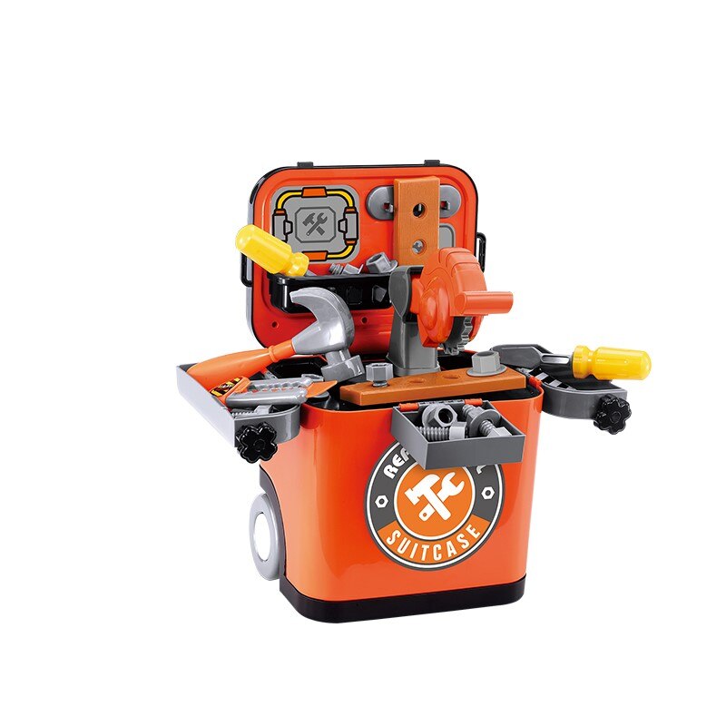 Set unelte in troller, 30 piese, Rosu, 3 ani +