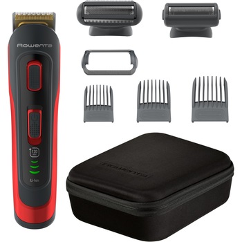 Aparat de tuns multifunctional ROWENTA Selectium TN9400F4, autonomie 120min, indicator led baterie, wet&dry, 3 piepteni, accesoriu de ras, gri/portocaliu Aparat de tuns multifunctional ROWENTA Selectium TN9400F4, autonomie 120min, indicator led baterie, wet&dry, 3 piepteni, accesoriu de ras, gri/portocaliu