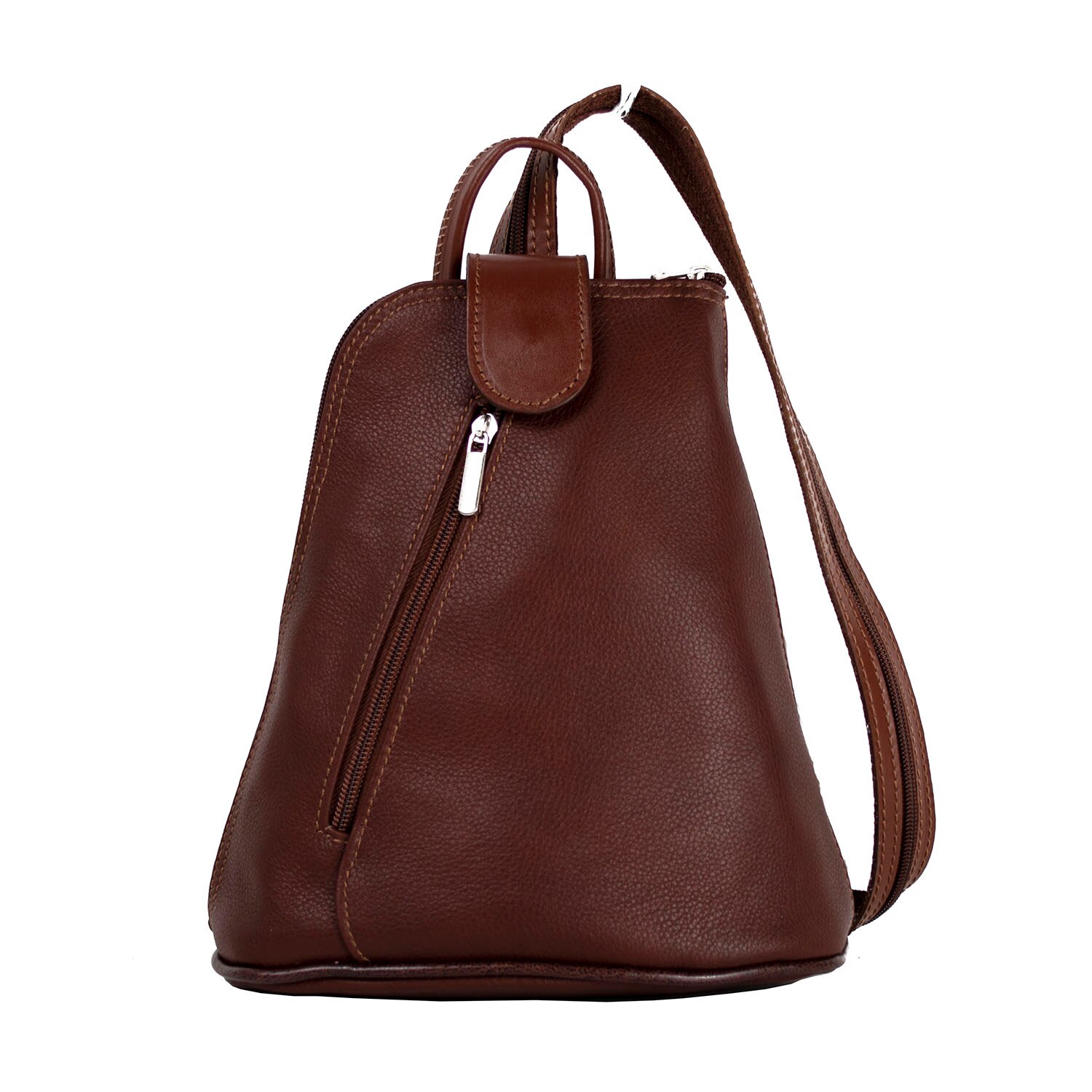 Rucsac dama Delis Algisa GT918, piele naturala, maro