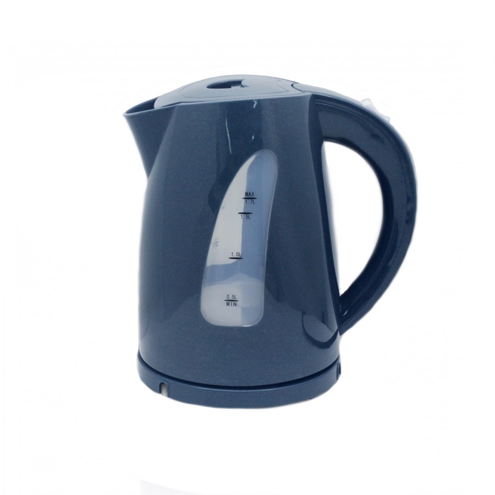 Elektromos vízforraló Rosberg R51230B, 2200 W, 1,7 liter, vezeték nélküli, Szürke metál
