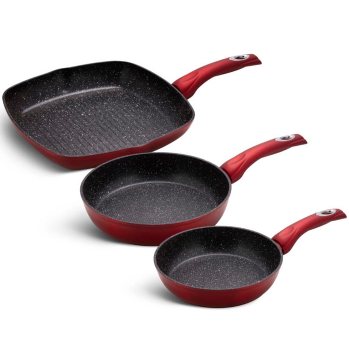 EDENBERG EB-1736R serpenyőkészlet, piros