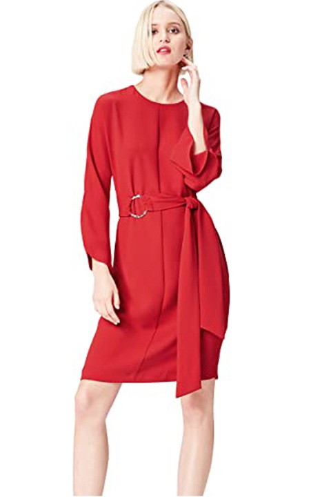 Дамска рокля Find AZ13780-0078223, С дълги ръкави Червен, L
