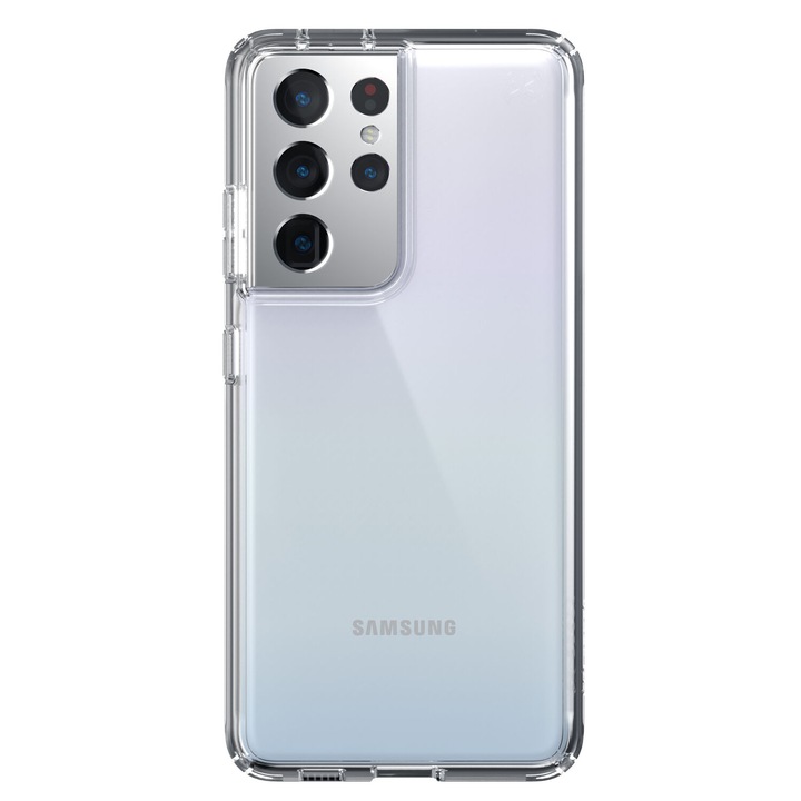 Husa carcasa spate pentru Samsung Galaxy S21 Ultra, antimicrobiana transparenta