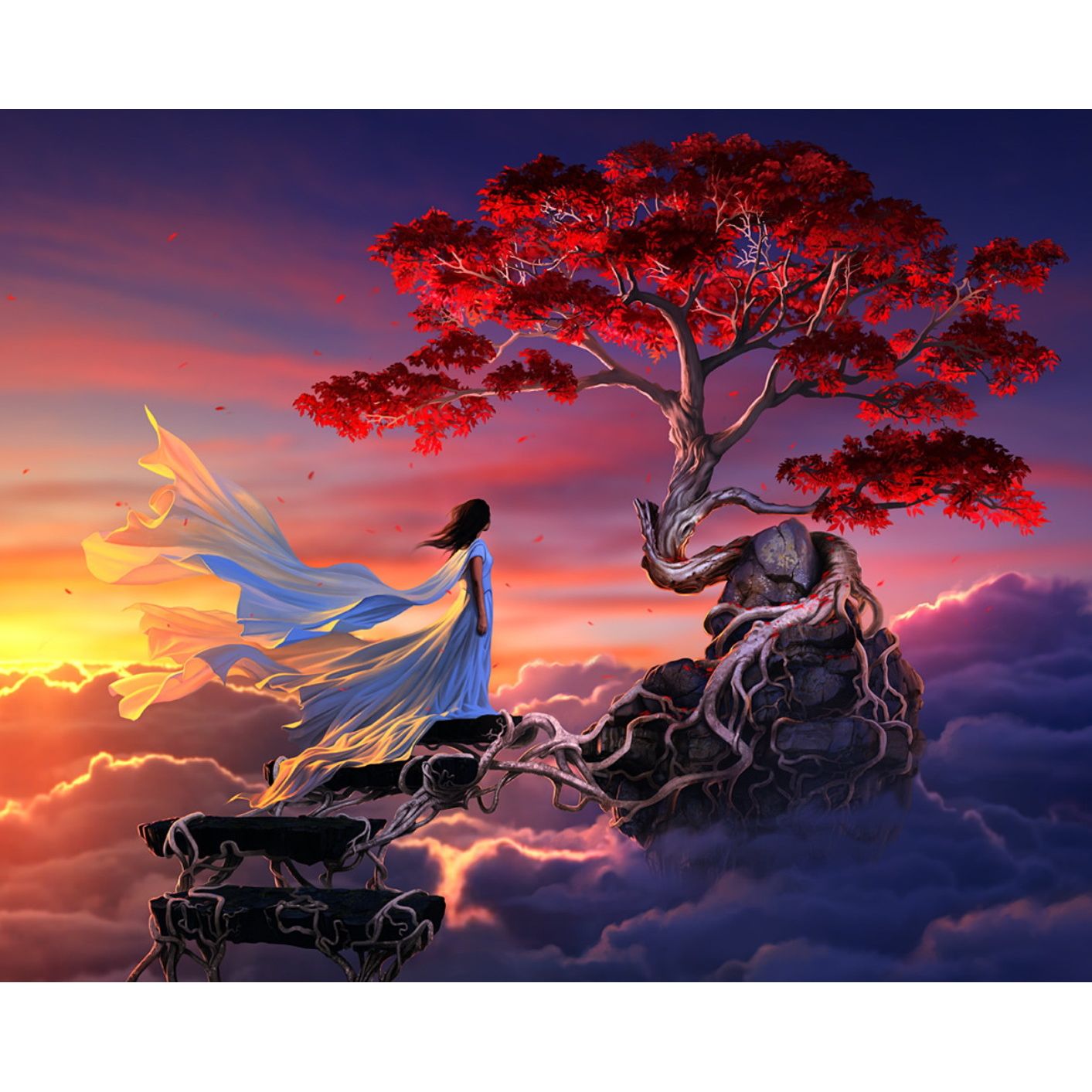 Set Pictura pe numere 80x100 cm, Panza din bumbac (PDP-843), fara rama