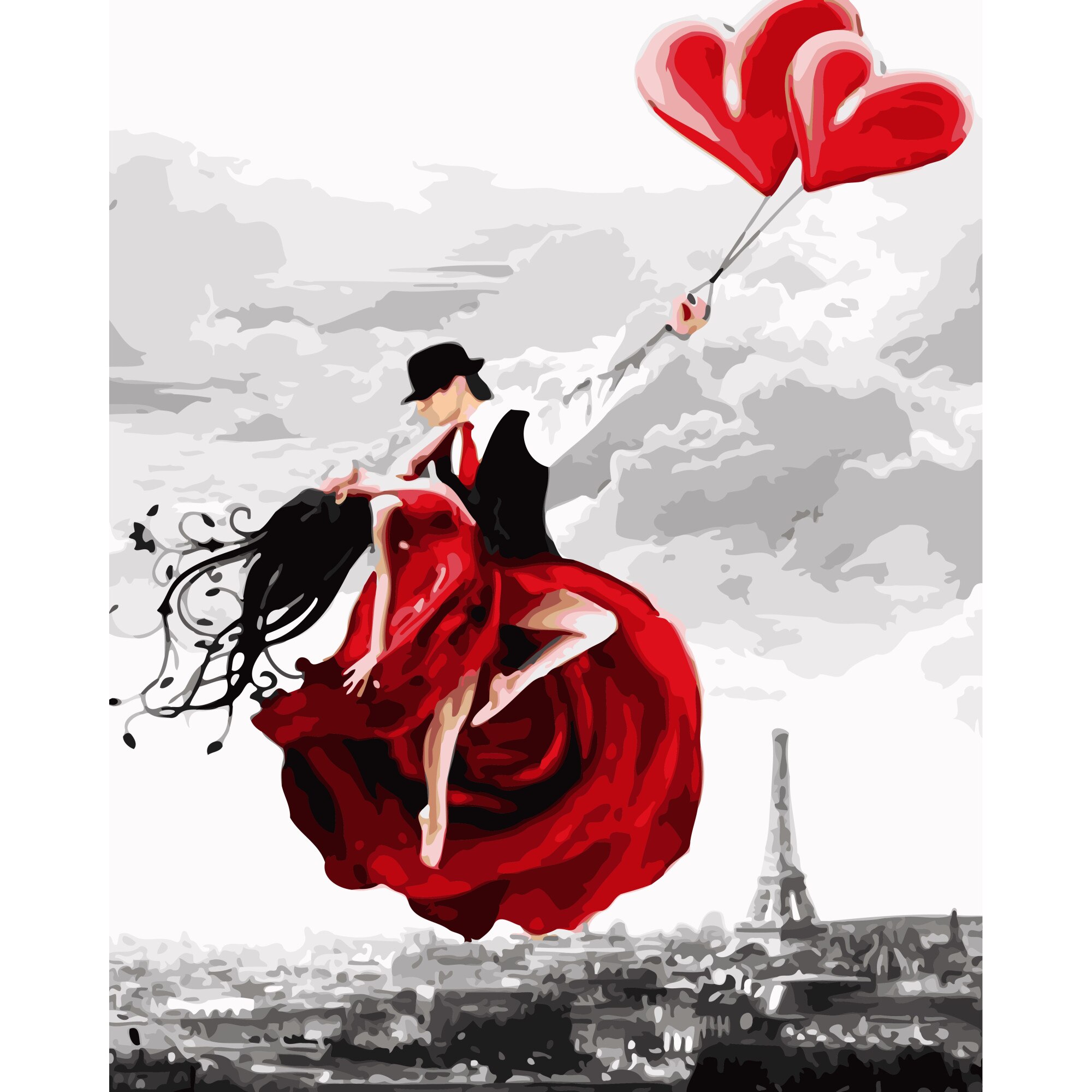 Pictura pe numere Criando (set) 60x75 cm - Panza din bumbac pe rama de lemn (PDP-44)