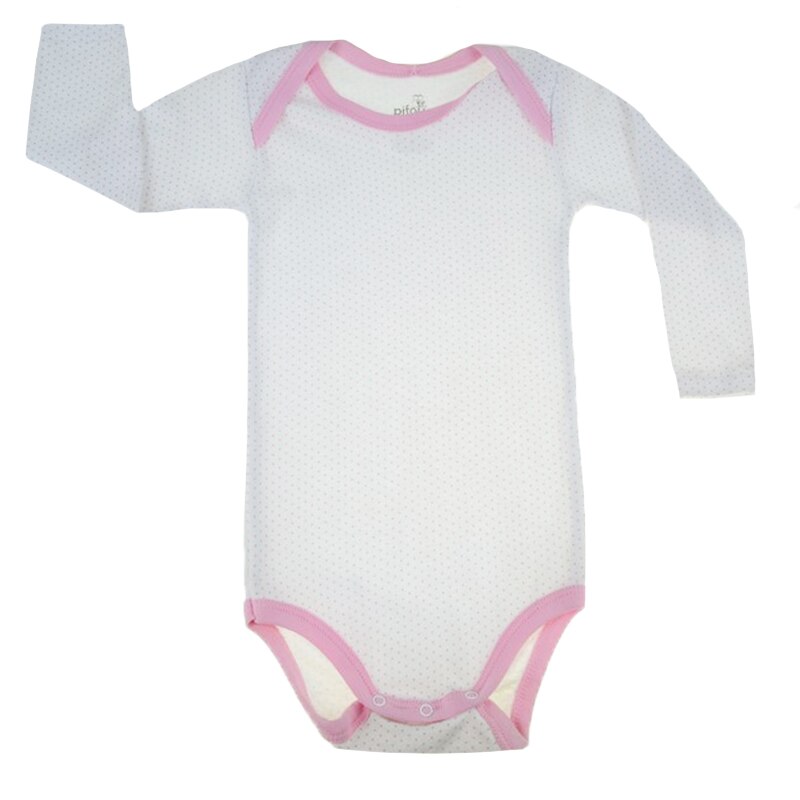 Body cu maneca lunga pentru fete Pifou Model 6 ML6RZ1, Alb, 86-89 cm