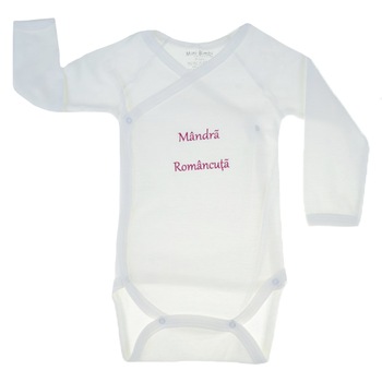 Body cu maneca lunga pentru fete Mini Bimbi BMB3, Crem, 74 cm Body cu maneca lunga pentru fete Mini Bimbi BMB3, Crem, 74 cm