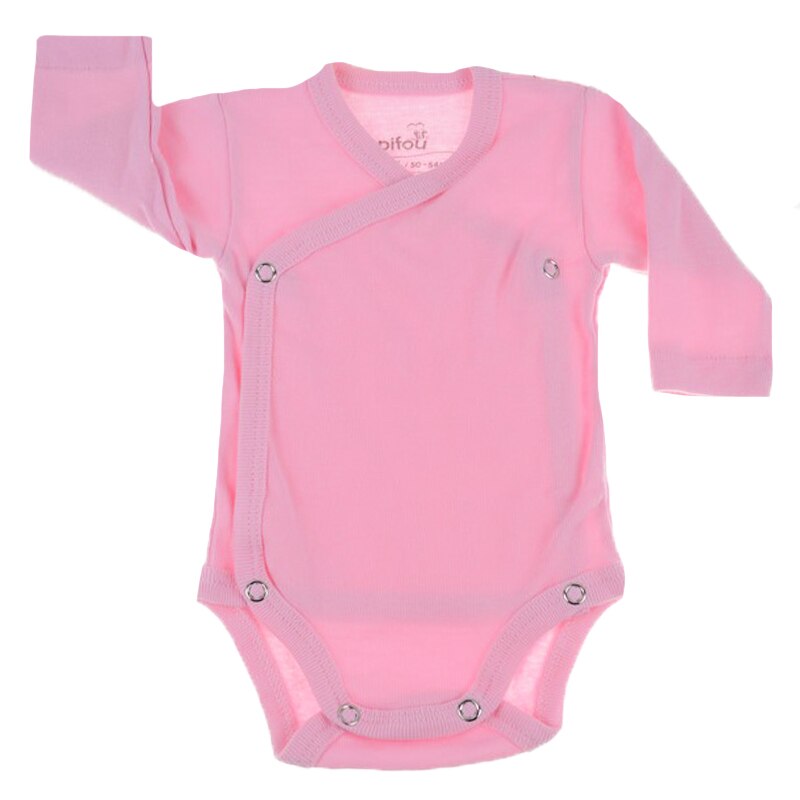 Body cu maneca lunga pentru fete Pifou Model 10 ML10RZ, Roz, 50-54 cm