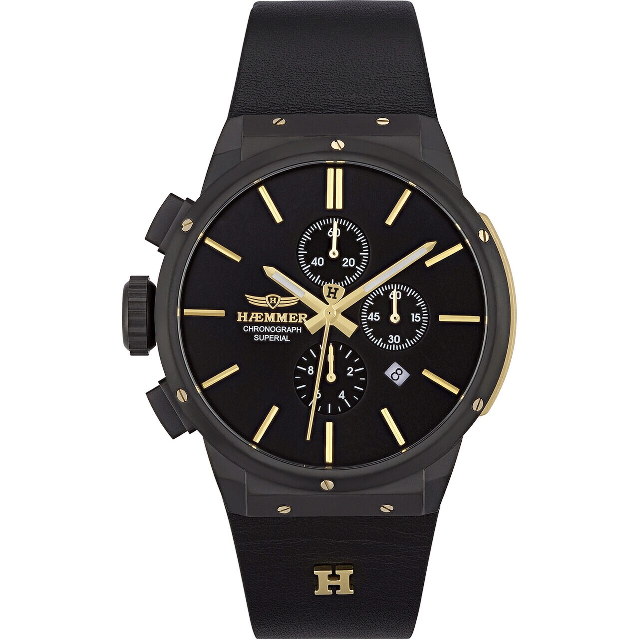 Ceas barbatesc Haemmer HSG-4804, Quartz, 48mm, 10ATM, Negru