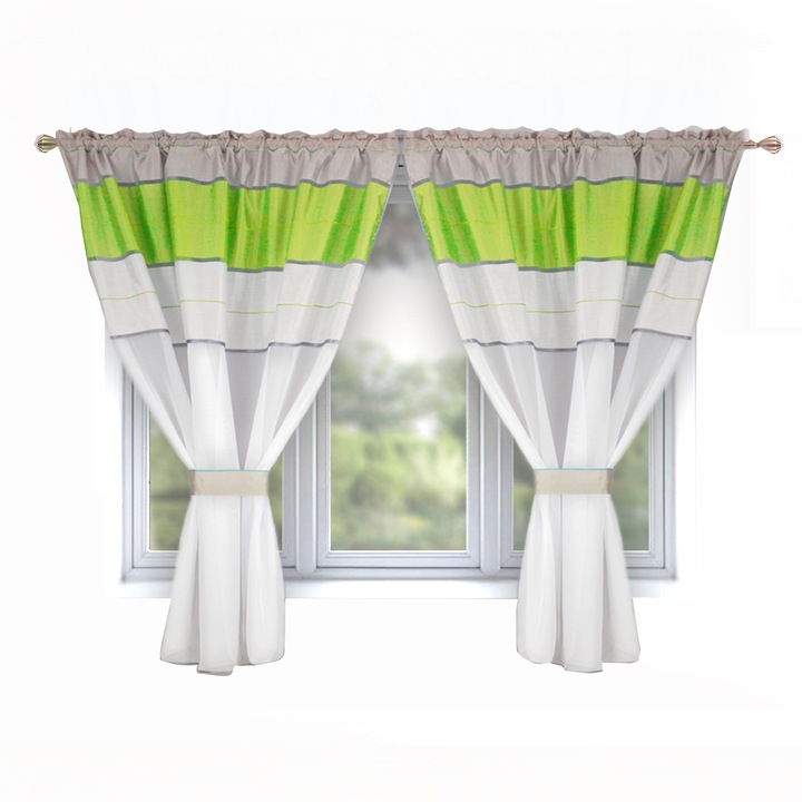 Perdea Finlanda Gri-Verde 300 x 160 cm