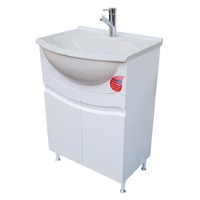 mobilier baie mdf vopsit alb cu 2 usi polita  manere frezatelavoar 60 cm granixit arctic 209 imagen 24_0_
0
