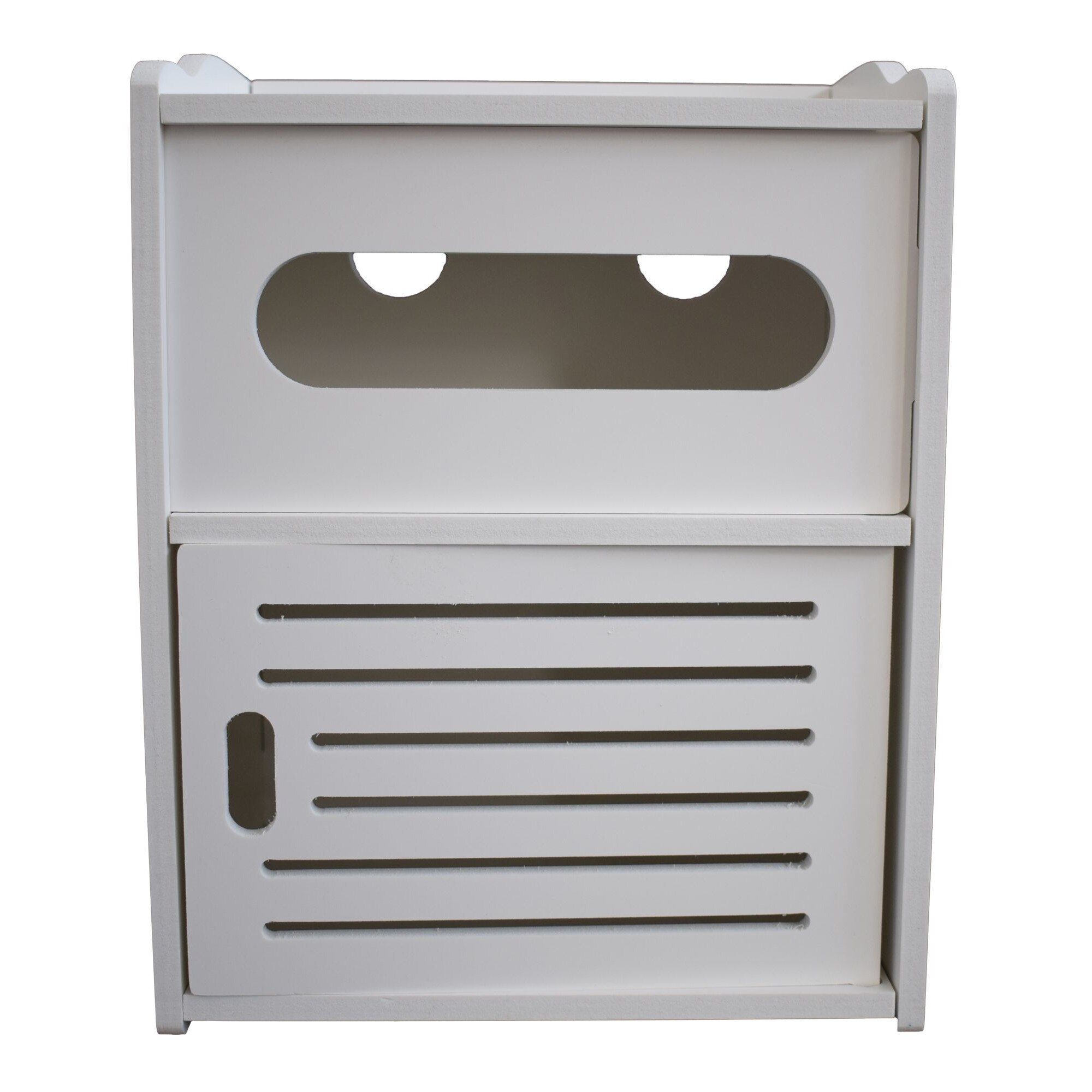 Dulapior cu raft si compartiment hartie, D128PVC, 23*30*18 cm