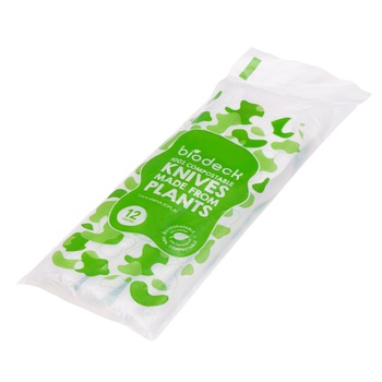 Cutite de unica folosinta, 100% Biodegradabil si Compostabil, 12 bucati/set, din CPLA Cutite de unica folosinta, 100% Biodegradabil si Compostabil, 12 bucati/set, din CPLA