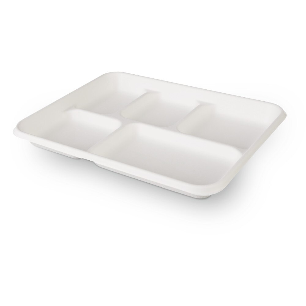 Tavite 5 compartimente FCT 5, 267x215x28 mm, 125 buc/set, biodegradabile