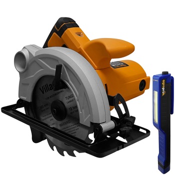 Fierastrau circular Villager VLN 165, putere 1200 W, diametru disc 165 mm, lanterna LED magnetica AgroPro Fierastrau circular Villager VLN 165, putere 1200 W, diametru disc 165 mm, lanterna LED magnetica AgroPro