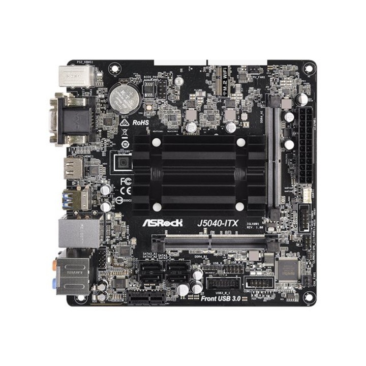 Дънна платка ASRock J5040-ITX - Motherboard - mini ITX - Intel Pentium Silver J5040 - USB 3.2 Gen 1 - Gigabit LAN - onboard graphics - HD Audio (8-channel) J5040-ITX