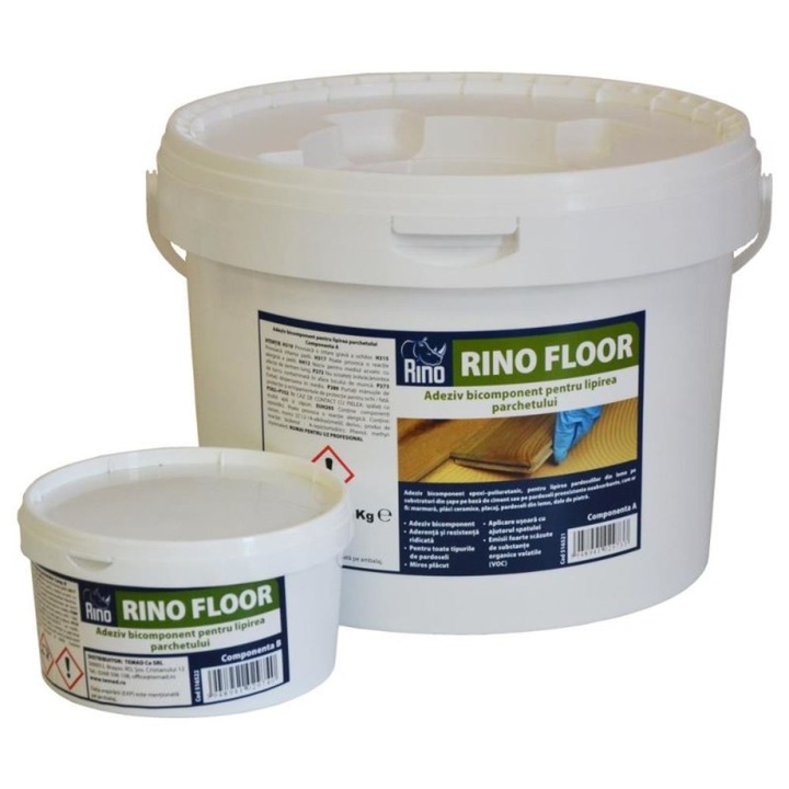 Adeziv Bicomponent pentru Lipirea Parchetului Rino Floor, 10 kg, Componenta A+B