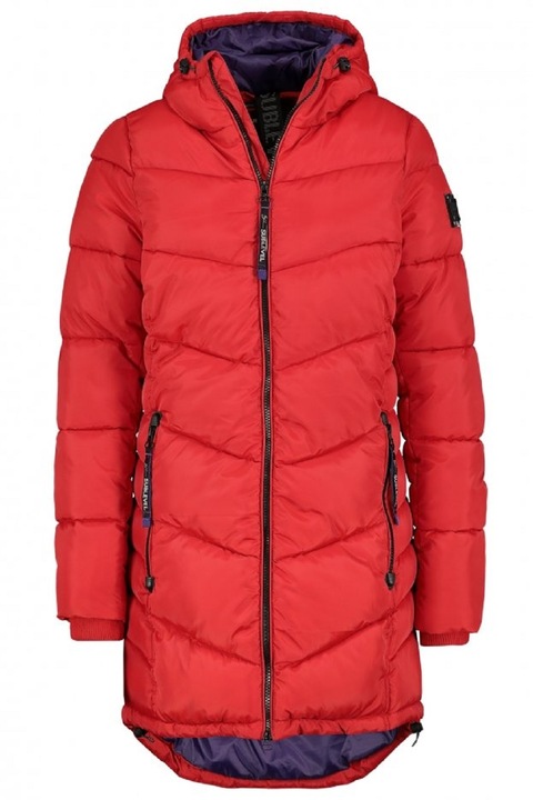 Sublevel kabát női, sportos, steppelt, middle red, L