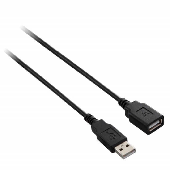 Cablu de date, Digital One, USB A la USB A 2.0, 0,7 m, M/F, Negru