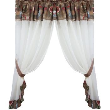 Perdea Decorint confectionata (PB.541), Ivoiry (unt), decor cu model, 300 x 150 Perdea Decorint confectionata (PB.541), Ivoiry (unt), decor cu model, 300 x 150