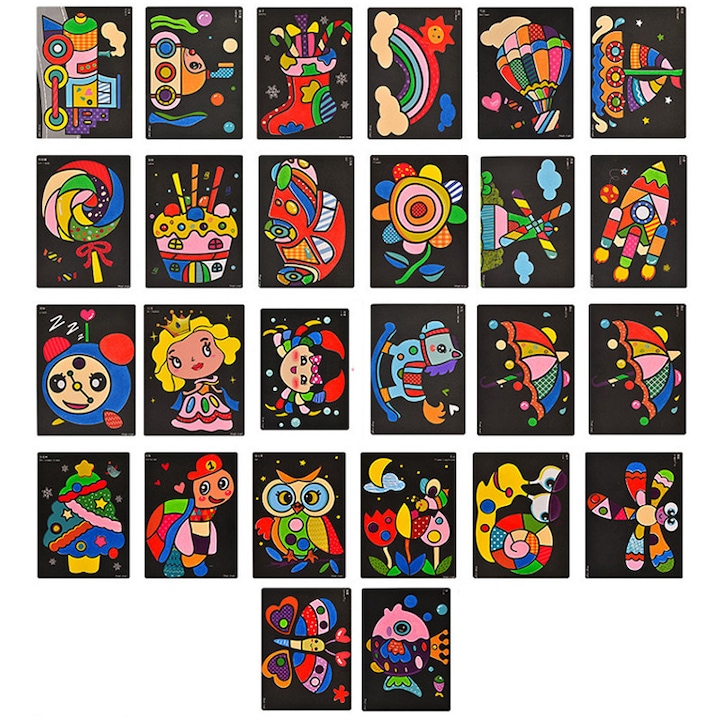 Set joc creativ, Pictura cu nisip colorat, +3 ani