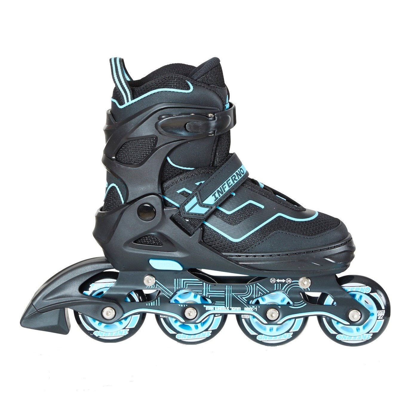 Role reglabile, Inferno Rollerblade, albastre, marime 34-38