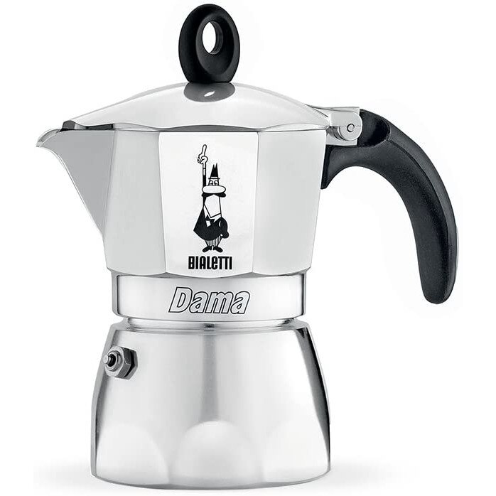 Espressor pentru aragaz Bialetti Dama, 3 cesti, Argintiu