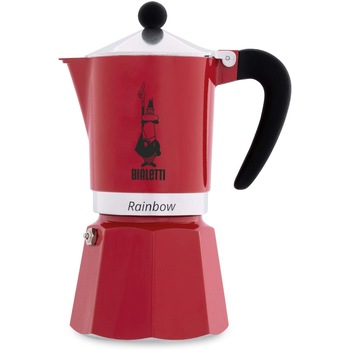 Espressor pentru aragaz Bialetti Rainbow, 6 cesti, Rosu Espressor pentru aragaz Bialetti Rainbow, 6 cesti, Rosu