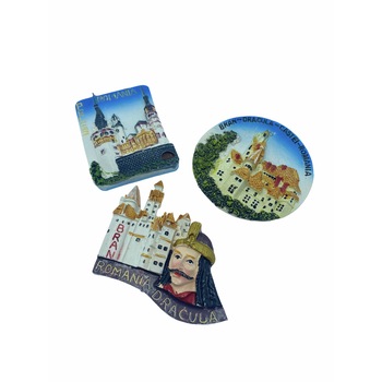 Set 3 magneti de frigider, Atelier, Bran/Peles/Dracula Set 3 magneti de frigider, Atelier, Bran/Peles/Dracula